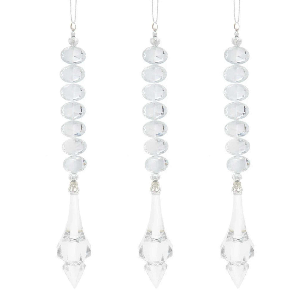 66846 Clear Jeweled Ornament With Dangle T3604