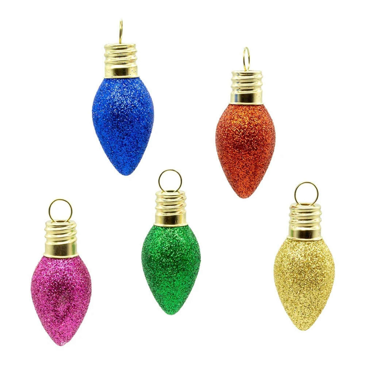 Kurt S. Adler Multi Color Glass Glittered Bulbs - - SBKGifts.com