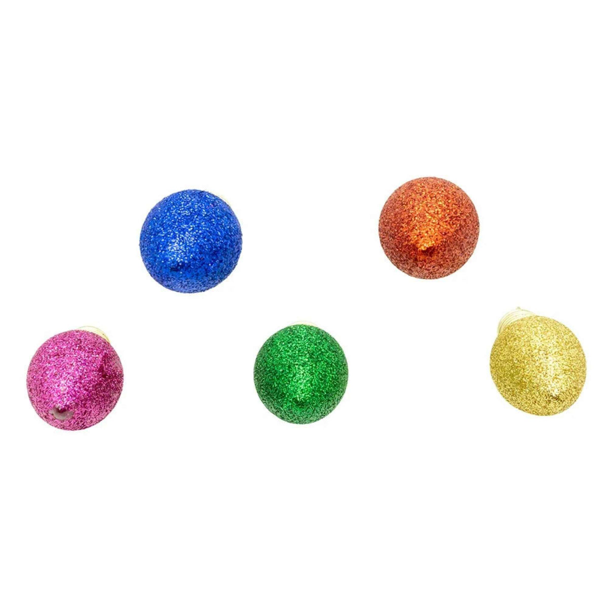 Kurt S. Adler Multi Color Glass Glittered Bulbs - - SBKGifts.com