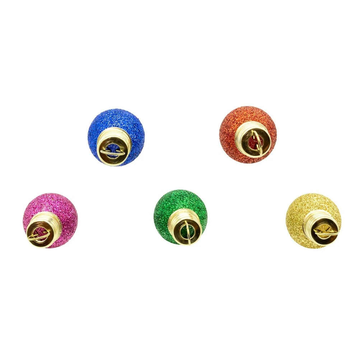 Kurt S. Adler Multi Color Glass Glittered Bulbs - - SBKGifts.com