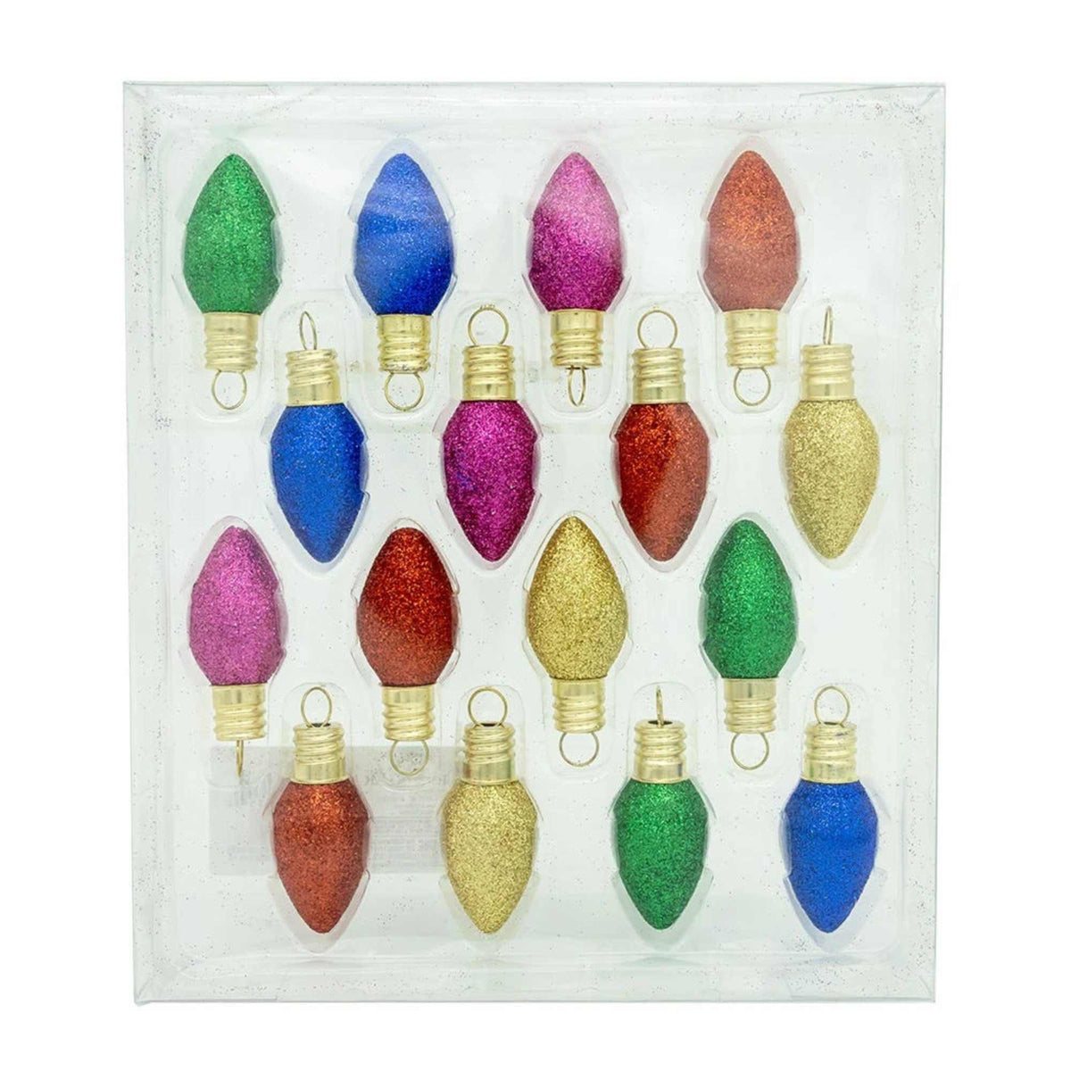 Kurt S. Adler Multi Color Glass Glittered Bulbs - - SBKGifts.com