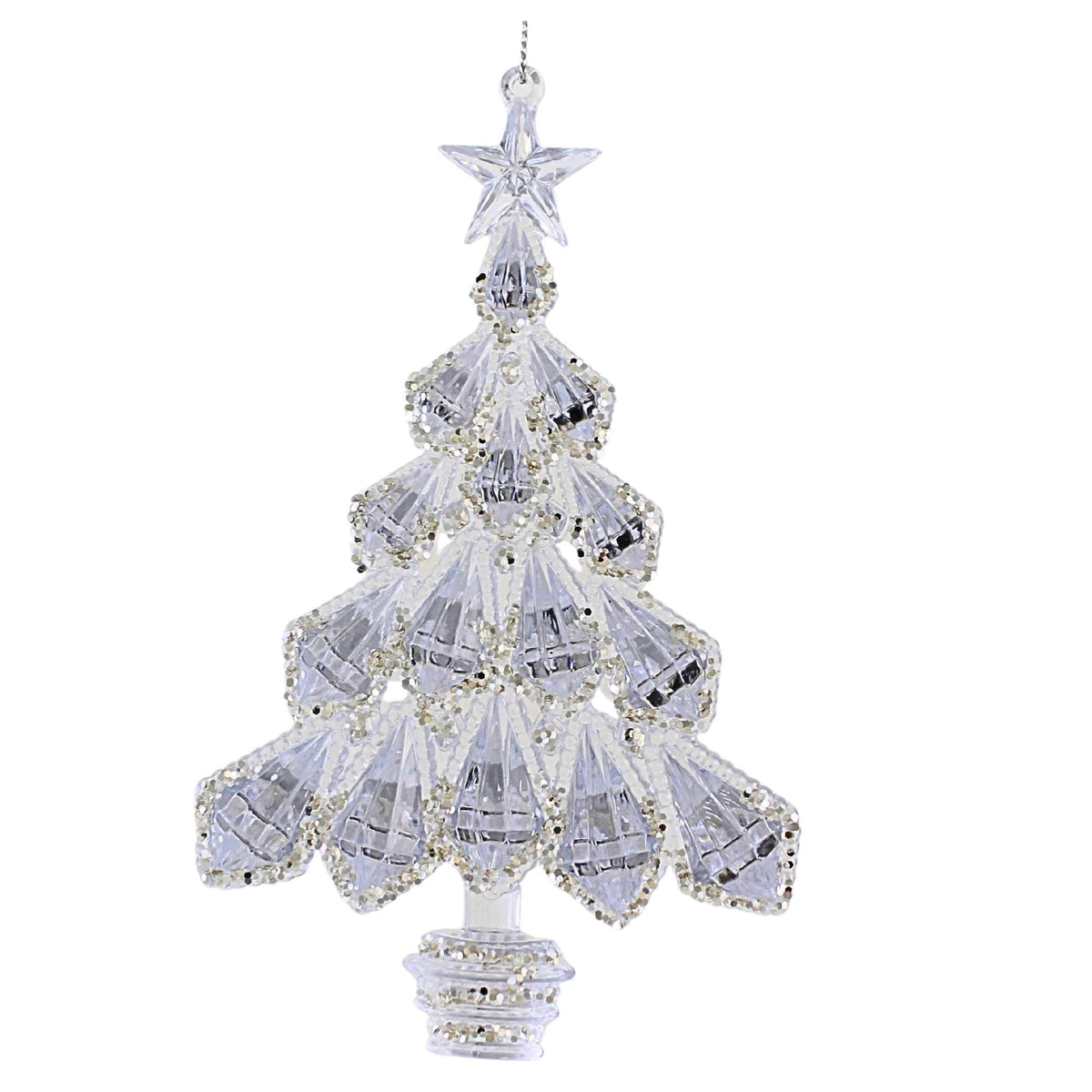Kurt S. Adler Clear Christmas Tree With Glitter - - SBKGifts.com
