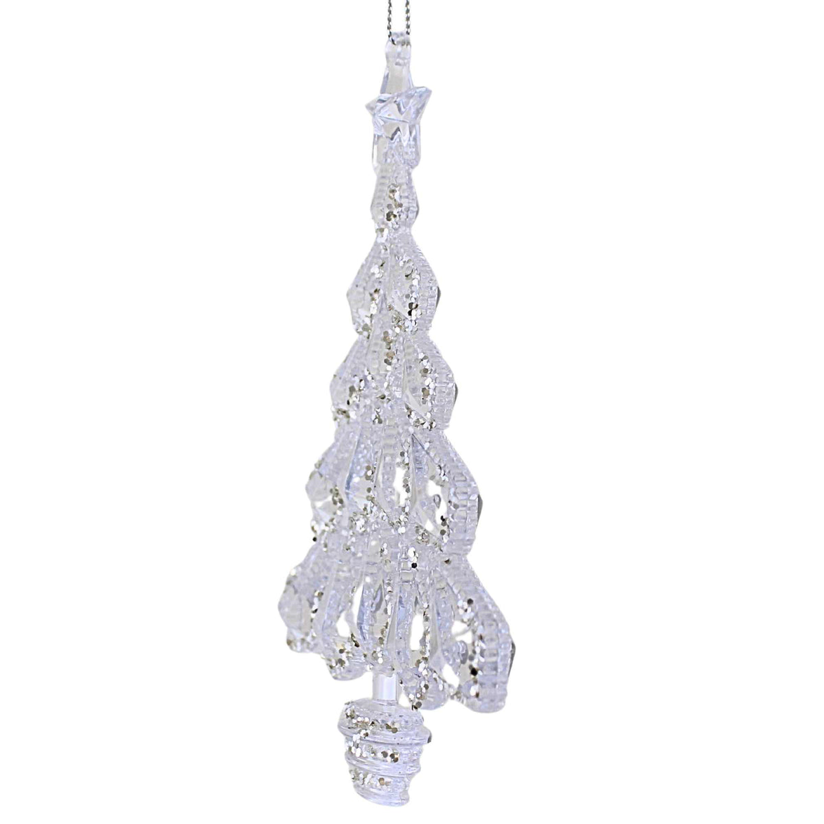 Kurt S. Adler Clear Christmas Tree With Glitter - - SBKGifts.com