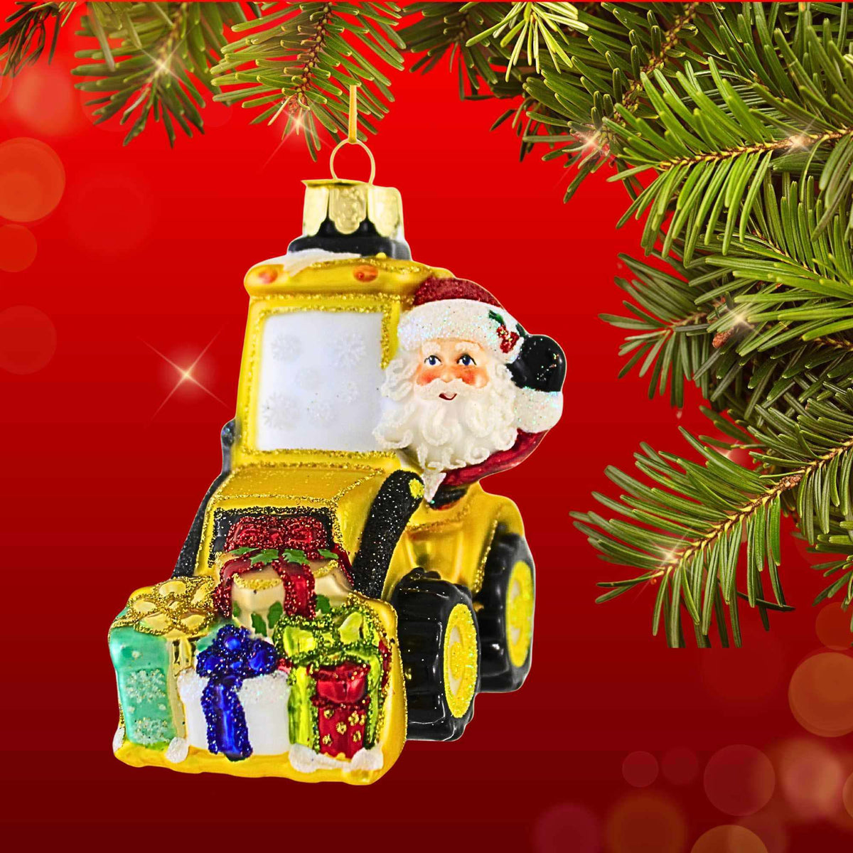 Noble Gems Santa With Bulldozer - - SBKGifts.com