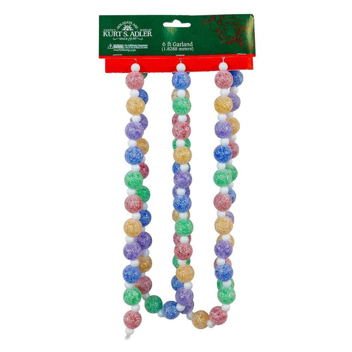 66863 Frosted Iridescent Candy Garland D4596