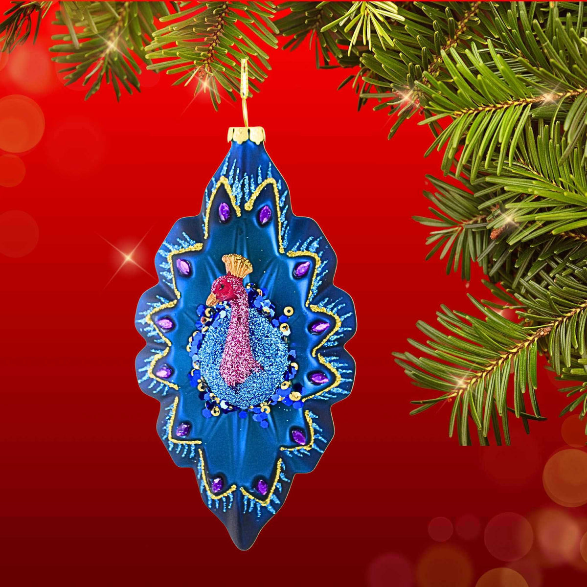 Kurt S. Adler Jeweled Peacock  Ornament - - SBKGifts.com