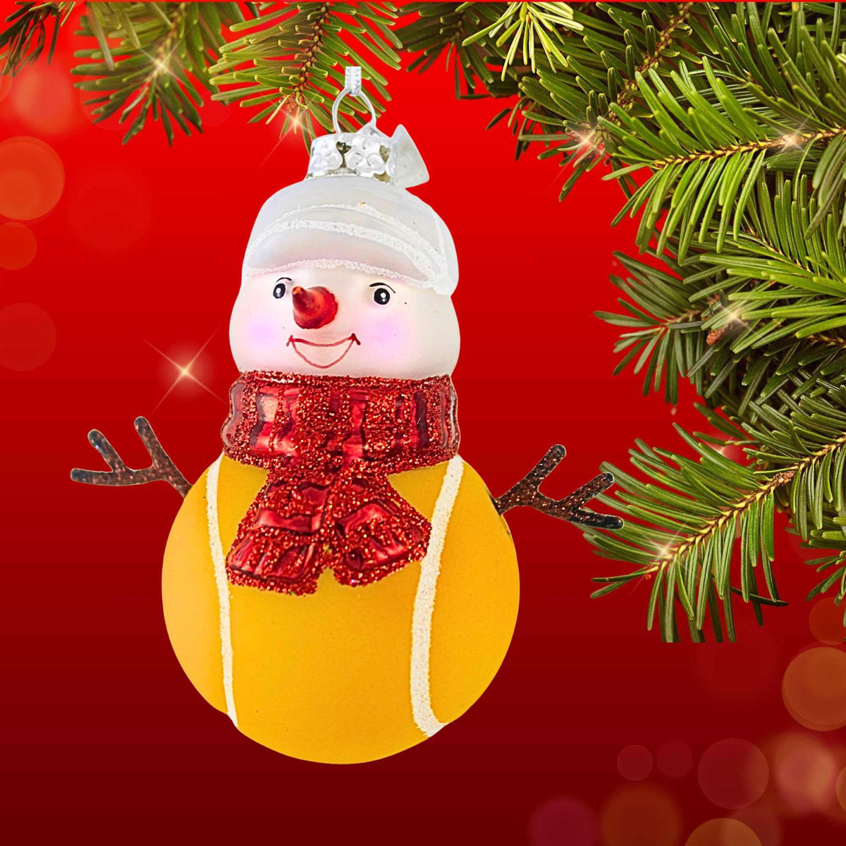 Noble Gems Tennis Snowman Ornament - - SBKGifts.com