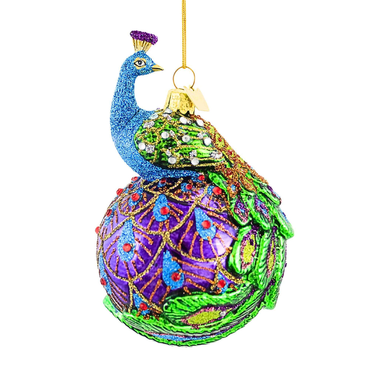 Noble Gems Peacock On Ball - - SBKGifts.com