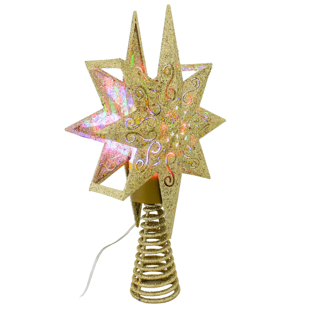 Kurt S. Adler Gold Polaris Projector Tree Topper - - SBKGifts.com