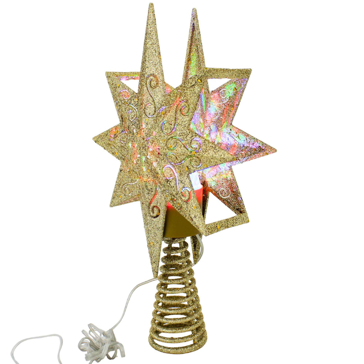 Kurt S. Adler Gold Polaris Projector Tree Topper - - SBKGifts.com