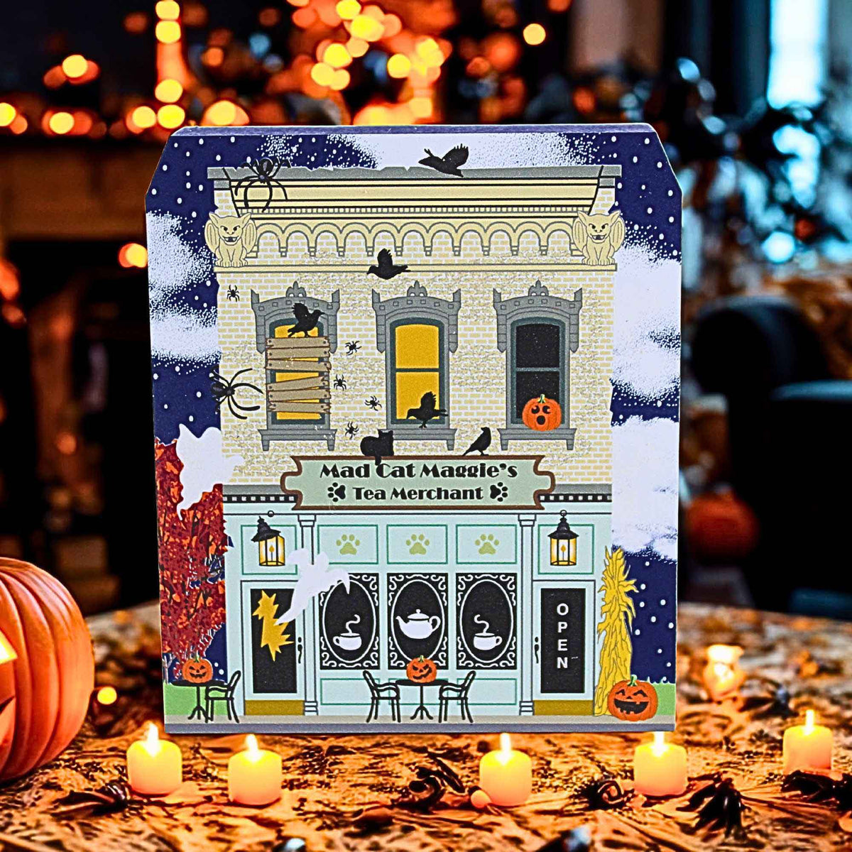 Cat's Meow Village Mad Cat Maggie's Tea Merchant - - SBKGifts.com