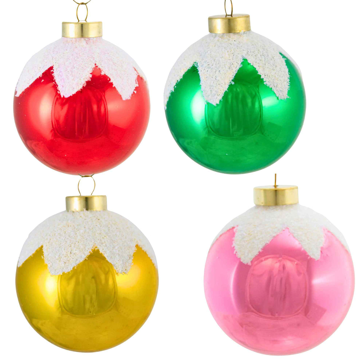 66968 Snow Capp0ed Ornaments 90018