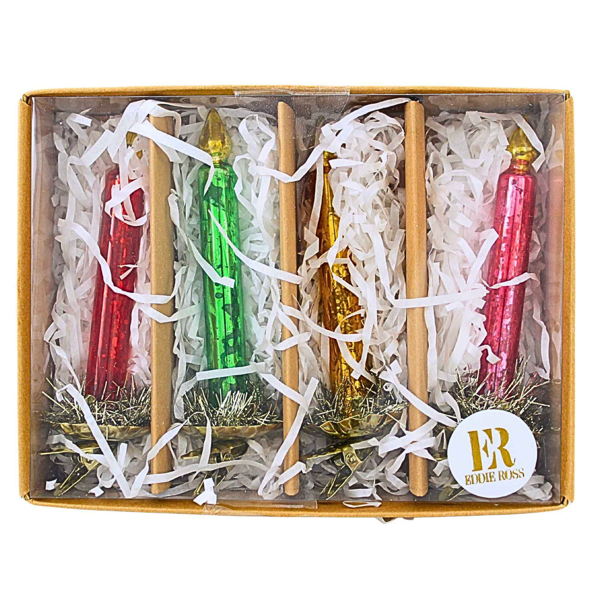 The Whitehurst Company Candlestick Clip-On Ornament Set - - SBKGifts.com