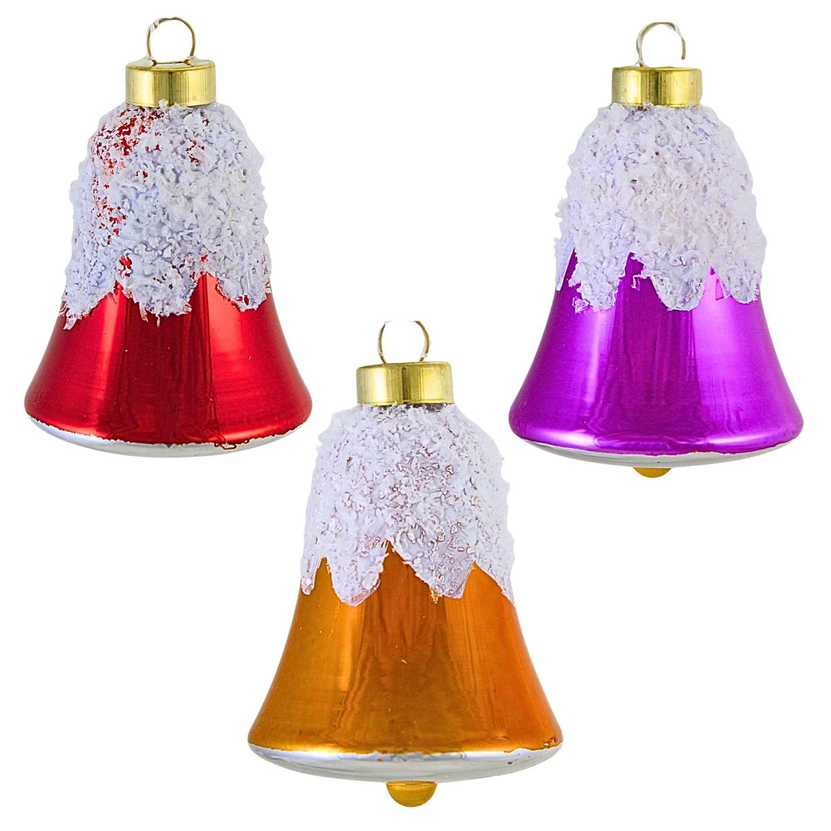 66976 Snow Covered Bells Ornaments 90026