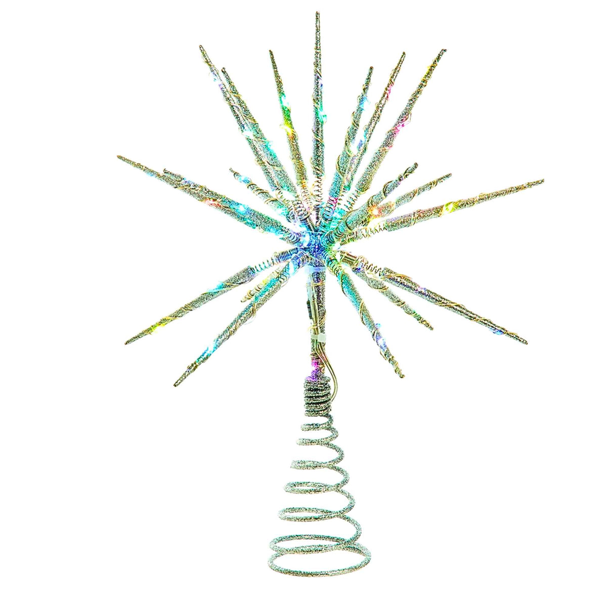 Kurt S. Adler Silver Starburst Tree Topper - - SBKGifts.com