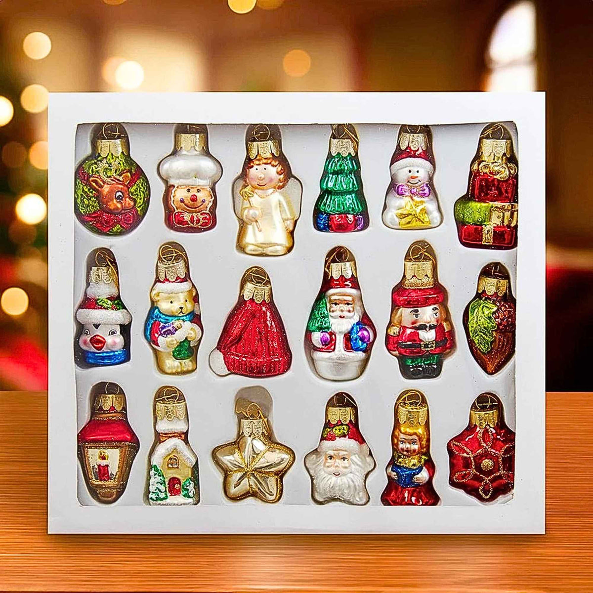 Kurt S. Adler Mini Christmas Shaped Glass Ornaments - - SBKGifts.com