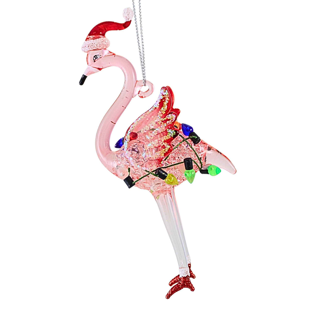 66992 Flamingo In String Lights Ornament D4721
