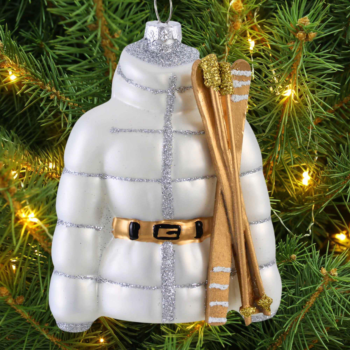 Kurt S. Adler White Ski Jacket Ornament - - SBKGifts.com
