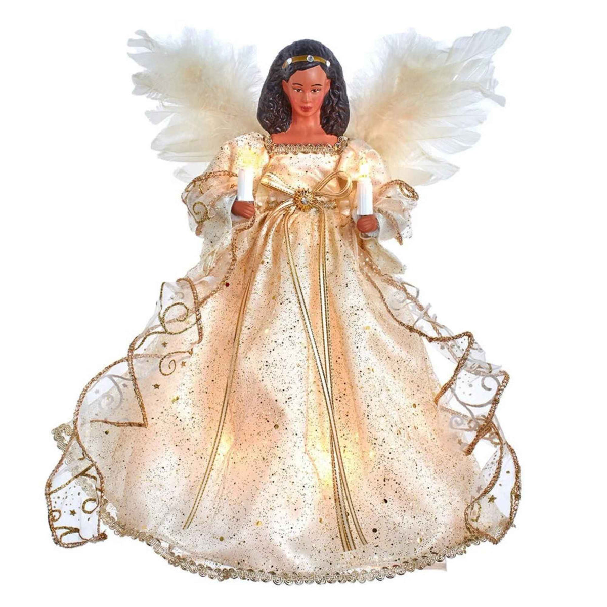 66994 African American Angel Tree Topper UL2237