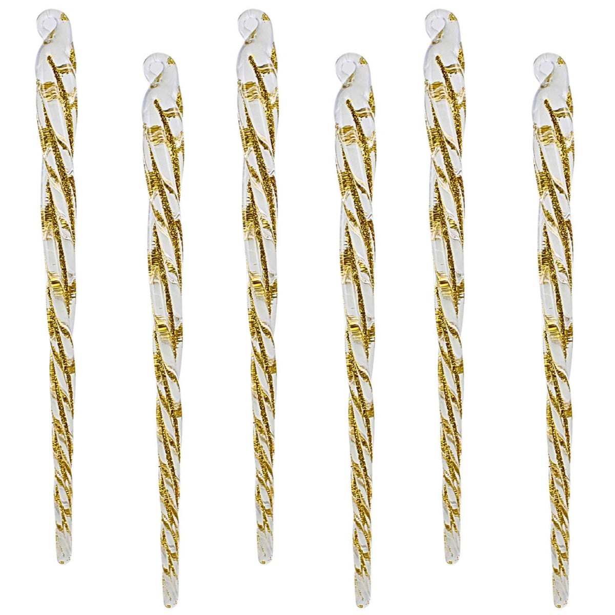 67000 Gold Twisted Icicle Ornament D4722