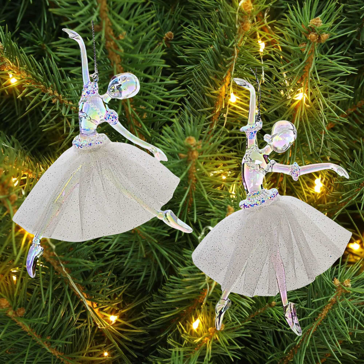 Kurt S. Adler Ballerinas With Fabric Skirt - - SBKGifts.com