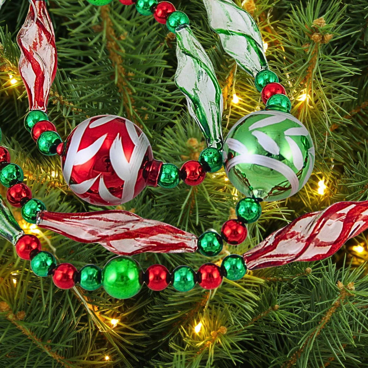 Raz Imports Red/Green Swirl Garland - - SBKGifts.com