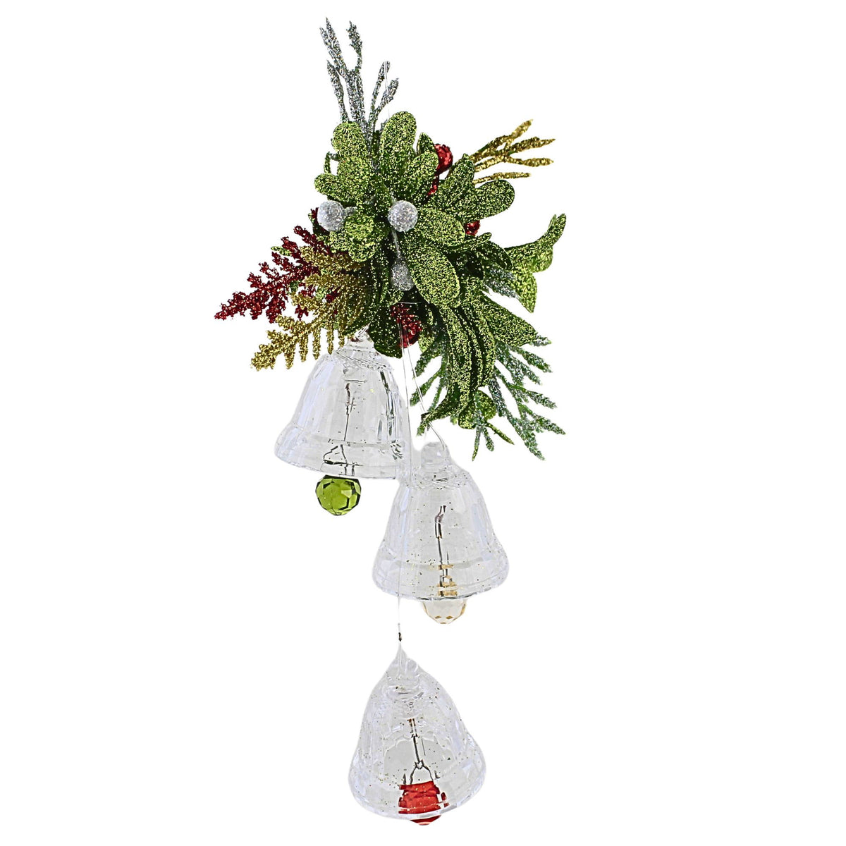 67039 Triple Mistletoe Bells Ornament KK641