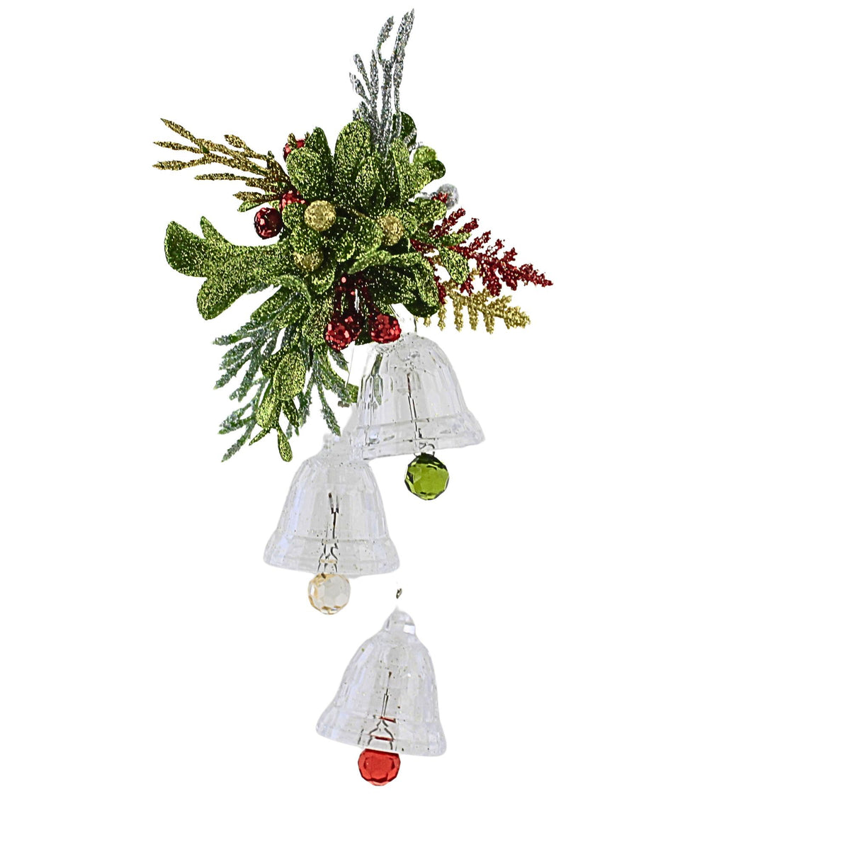 Crystal Expressions Triple Mistletoe Bells Ornament - - SBKGifts.com
