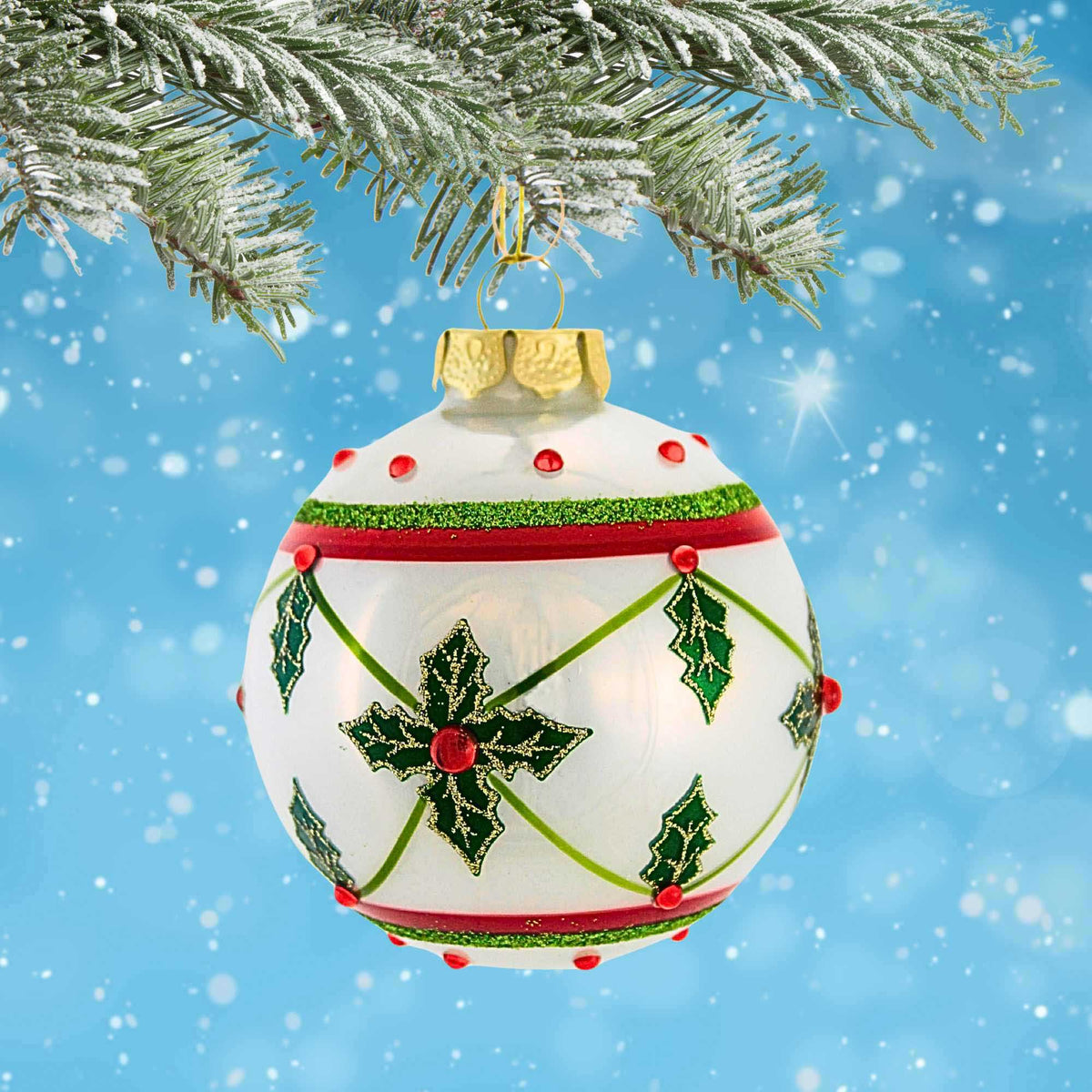 Kurt S. Adler Holly Berry Ball - - SBKGifts.com
