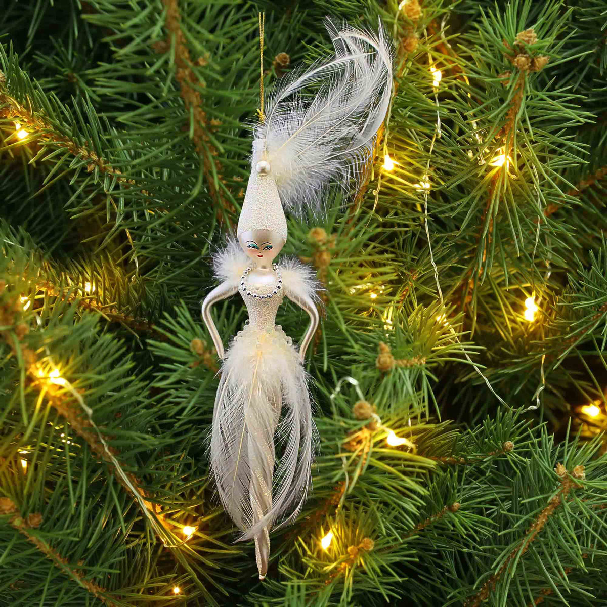 De Carlini Italian Ornaments Snowglow  Sorceress - - SBKGifts.com