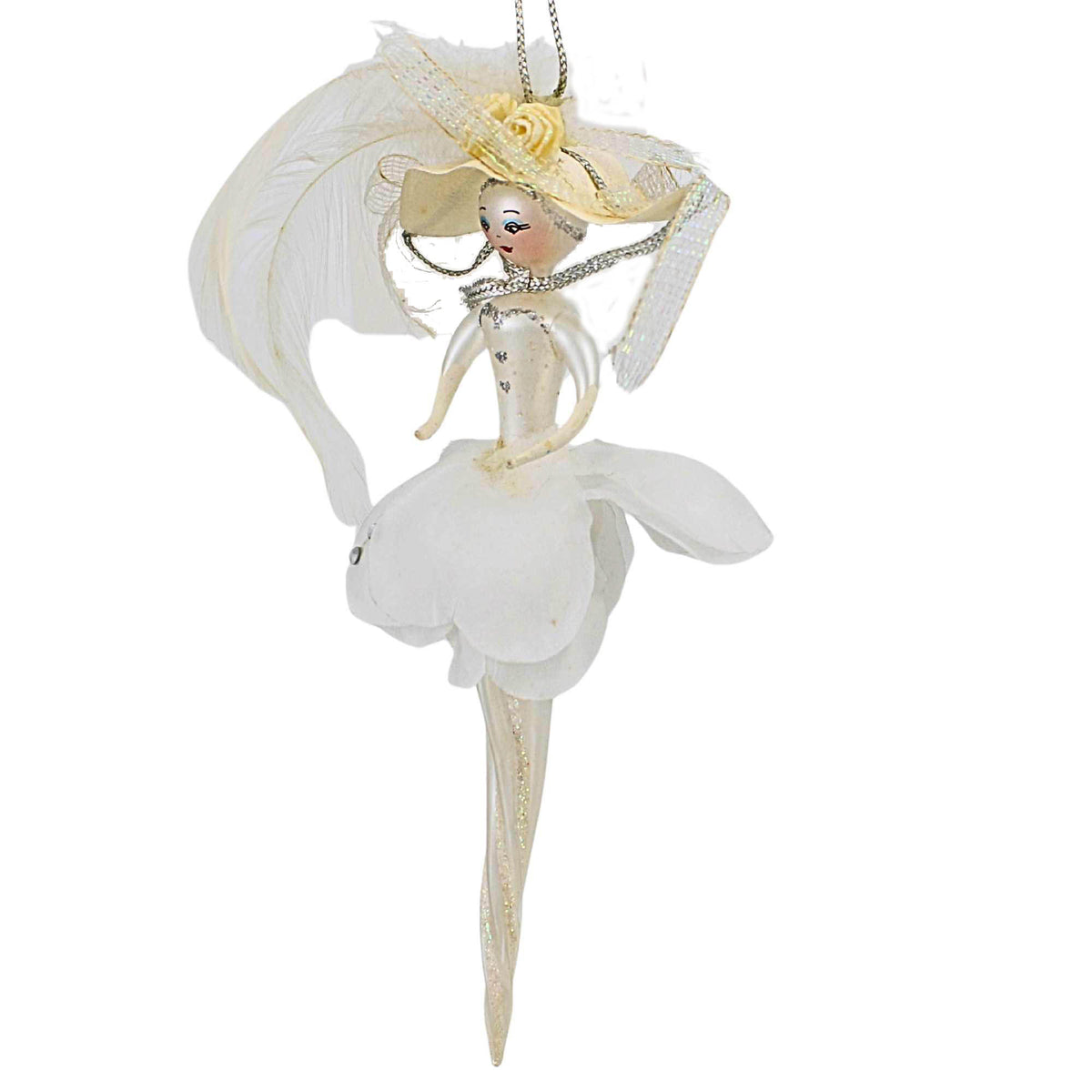 De Carlini Italian Ornaments Winter Rose Icicle - - SBKGifts.com