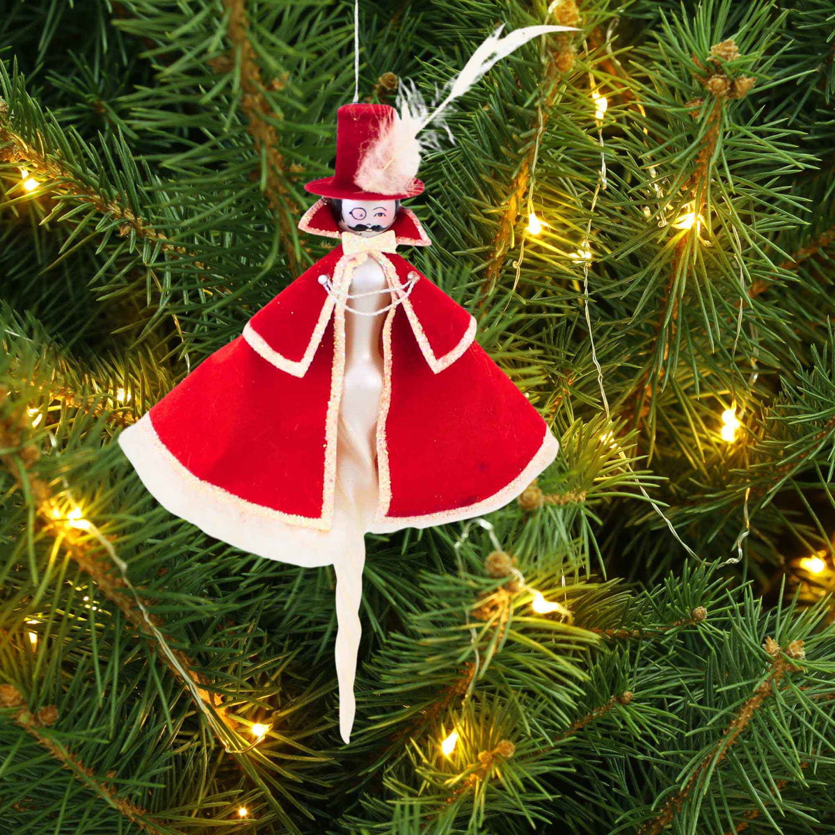De Carlini Italian Ornaments Crimson Cavalier - - SBKGifts.com