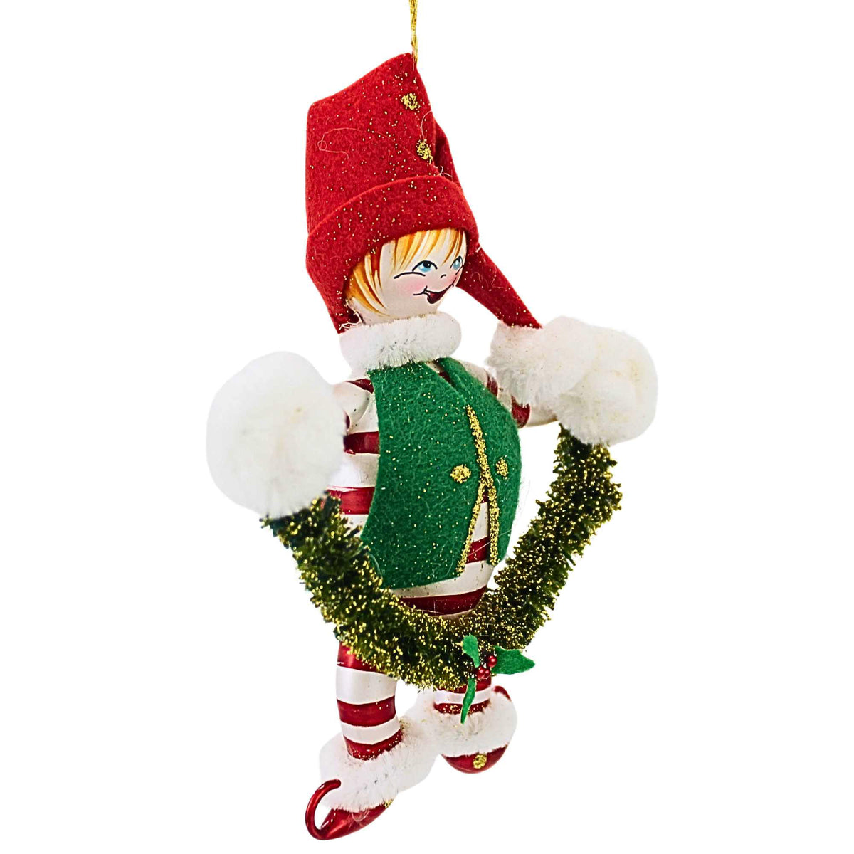 De Carlini Italian Ornaments Skippy Sweetstripe - - SBKGifts.com