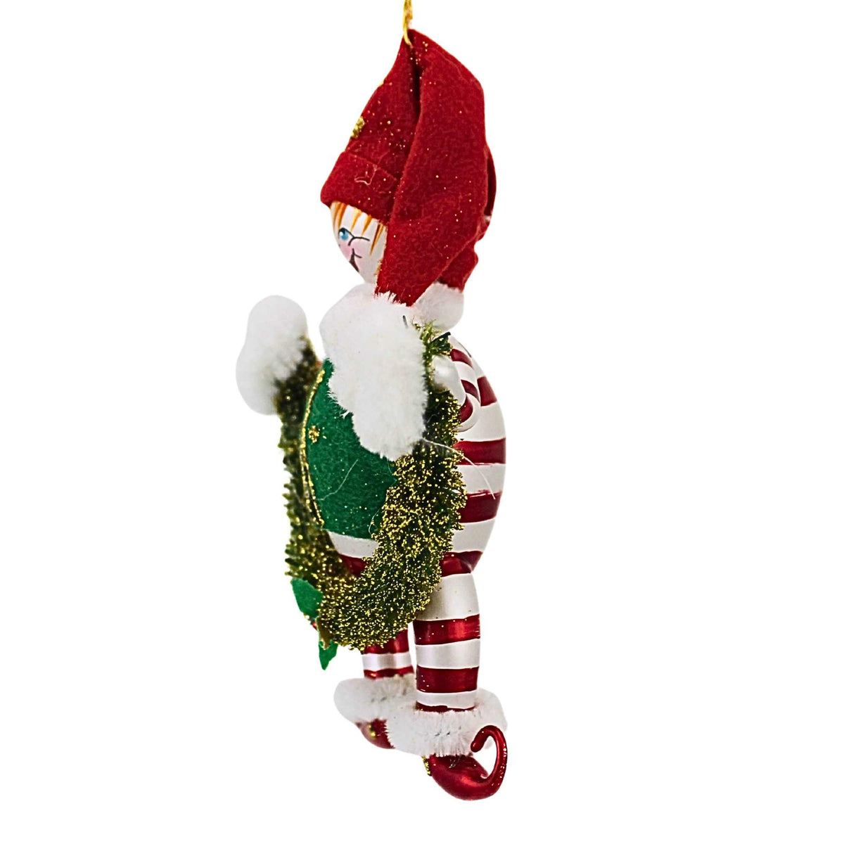 De Carlini Italian Ornaments Skippy Sweetstripe - - SBKGifts.com