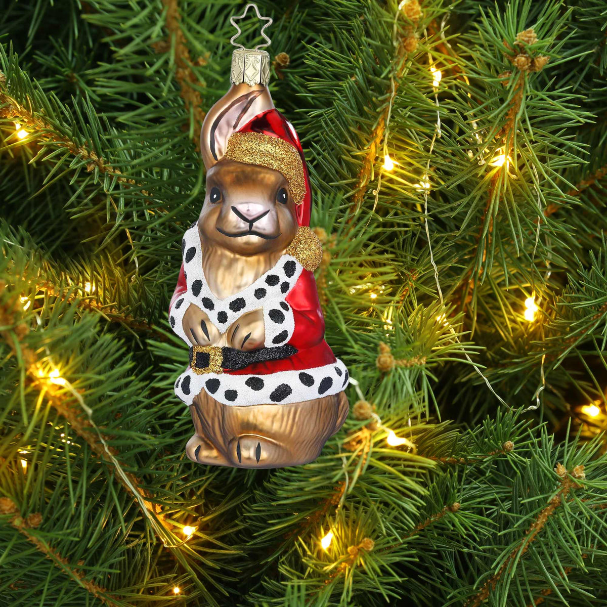 Inge Glas Santa Hare - - SBKGifts.com