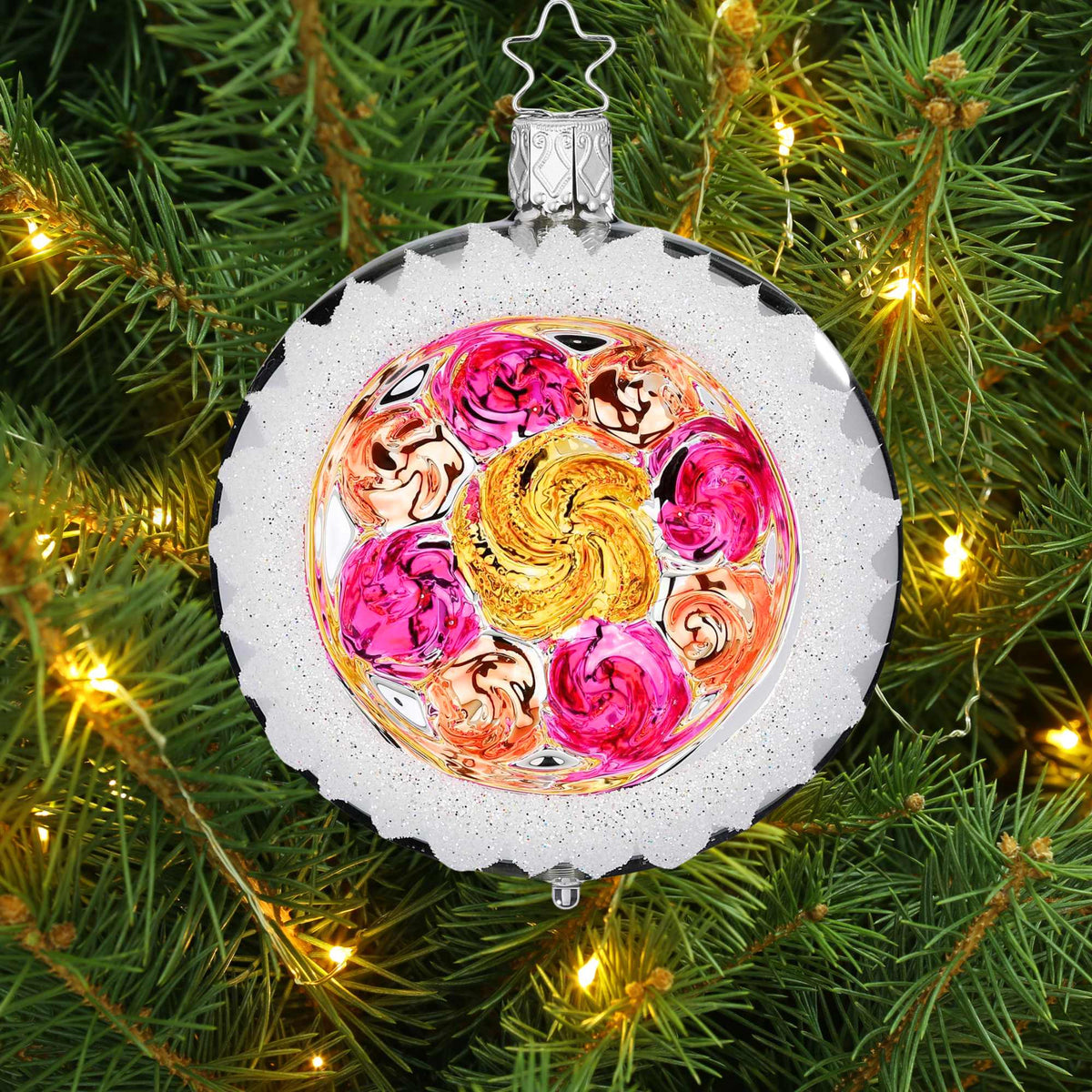 Inge Glas Silver Shiny Ornament Reflector - - SBKGifts.com