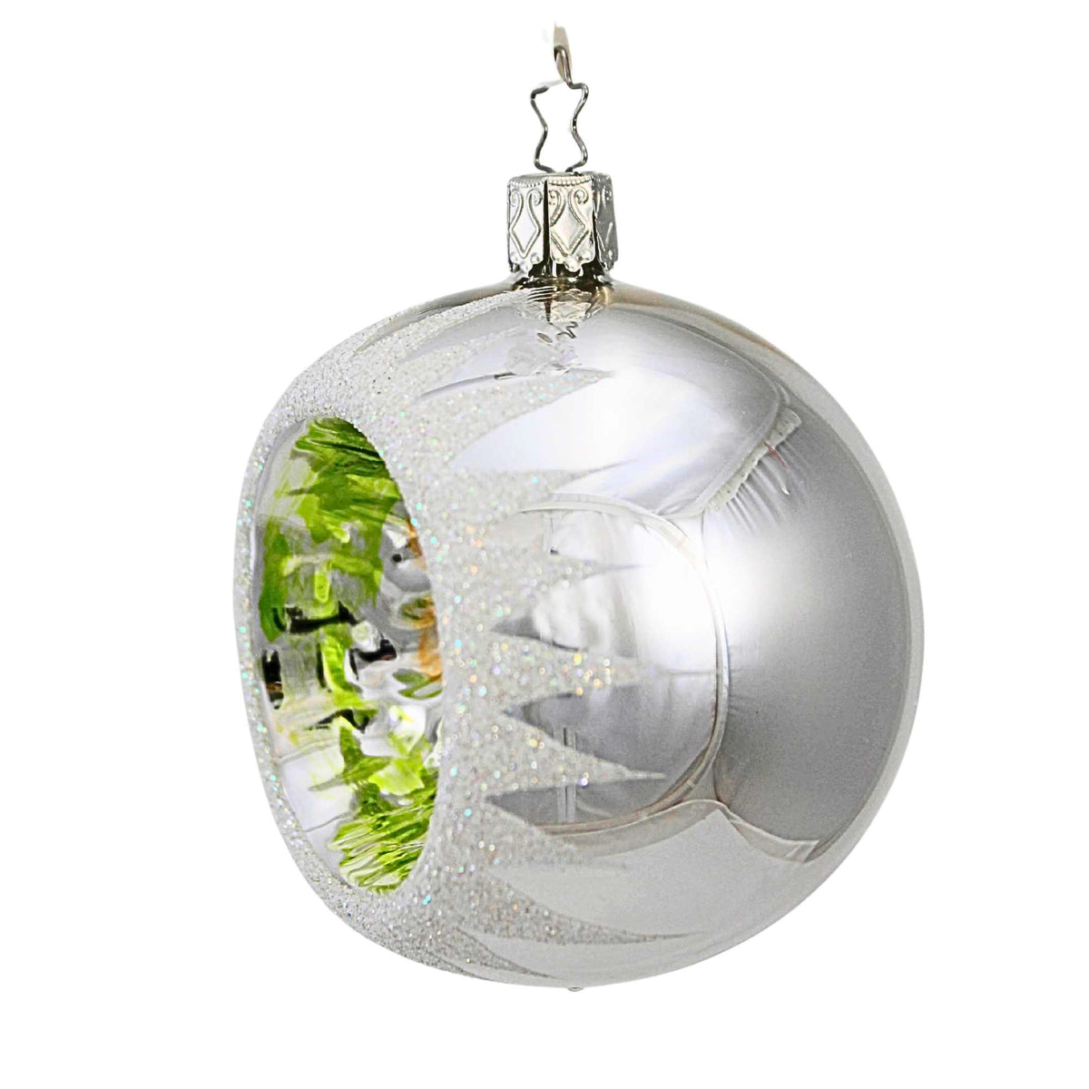 Inge Glas Silver Shiny Ornament Reflector - - SBKGifts.com