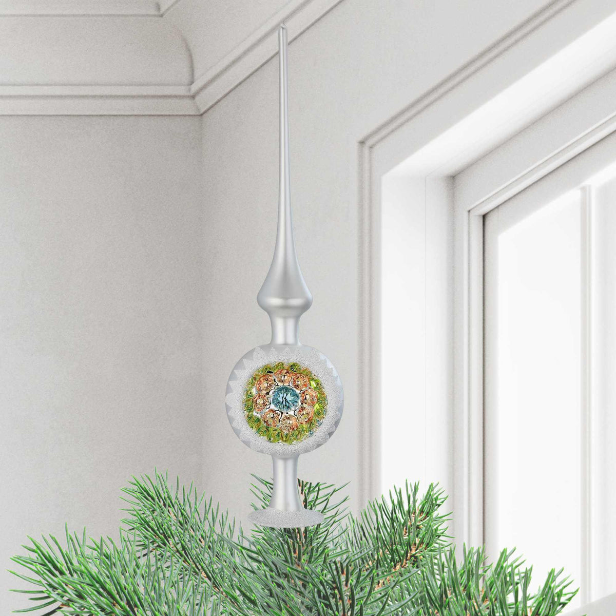Inge Glas White Matte Ornament Reflector - - SBKGifts.com