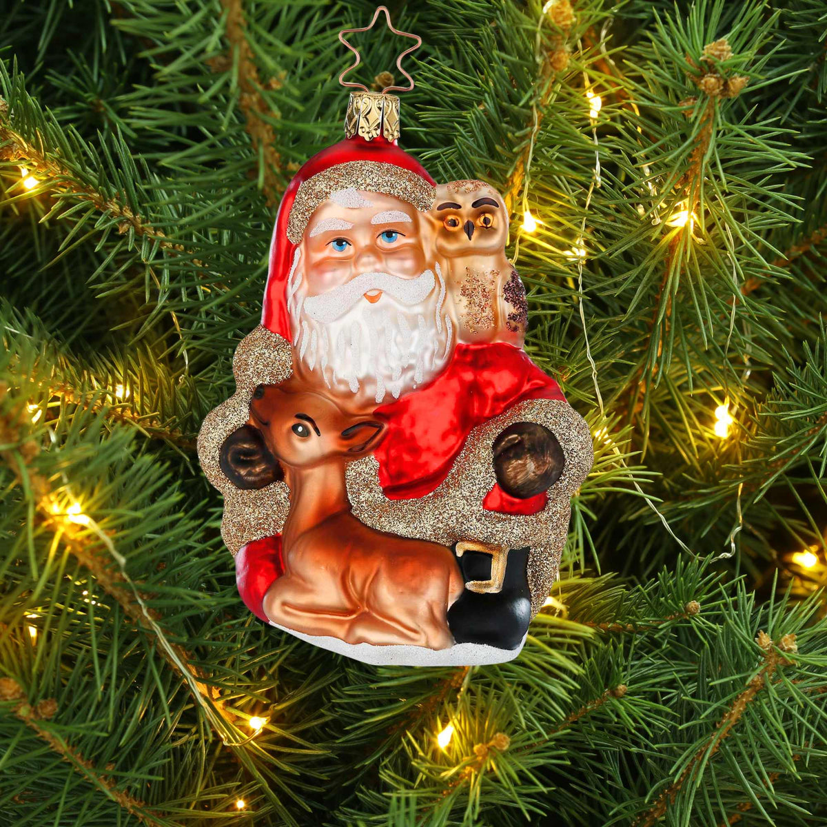 Inge Glas Santa In The Winter Forest - - SBKGifts.com