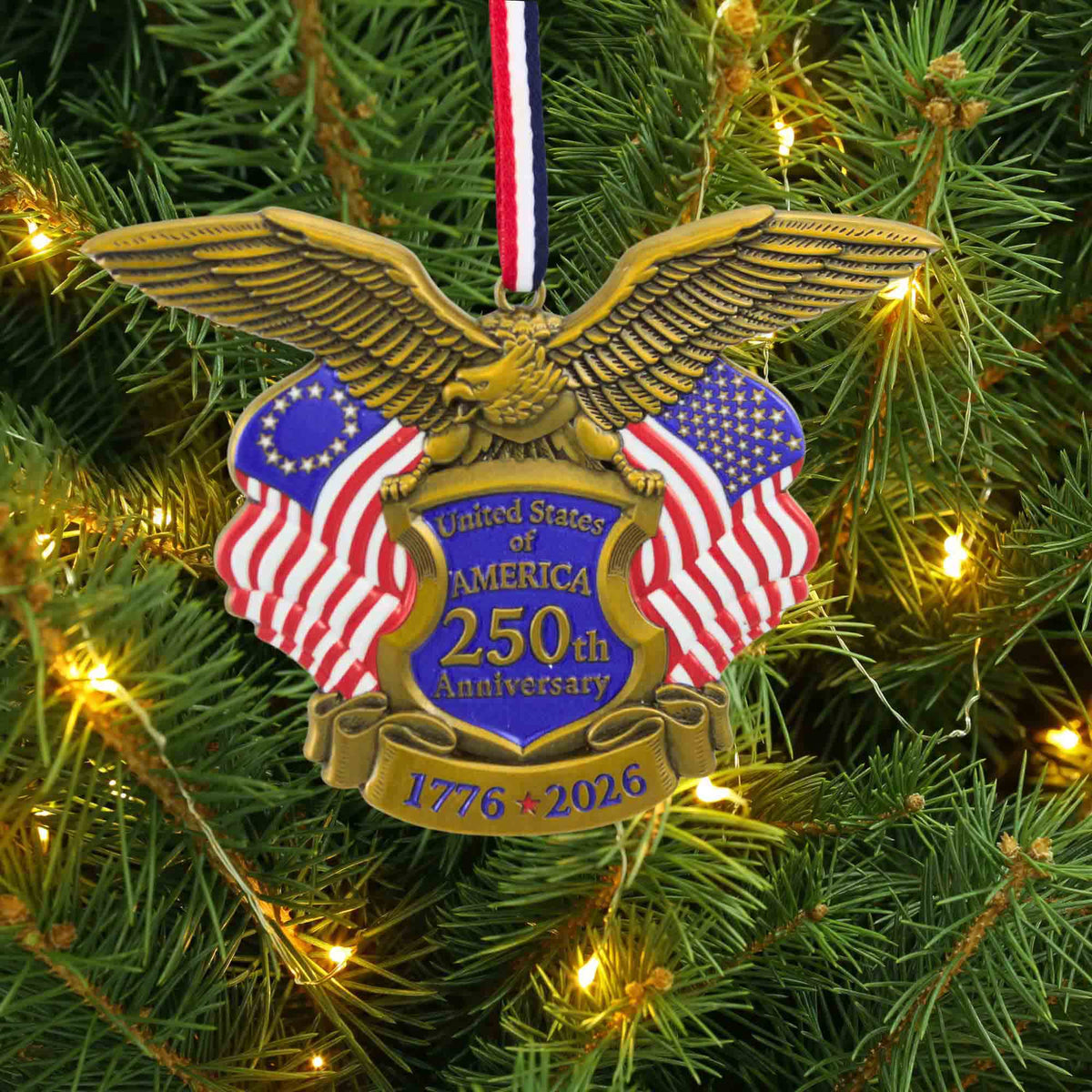 Kurt S. Adler United States Of America 250Th Anniversary Medal Ornament - - SBKGifts.com