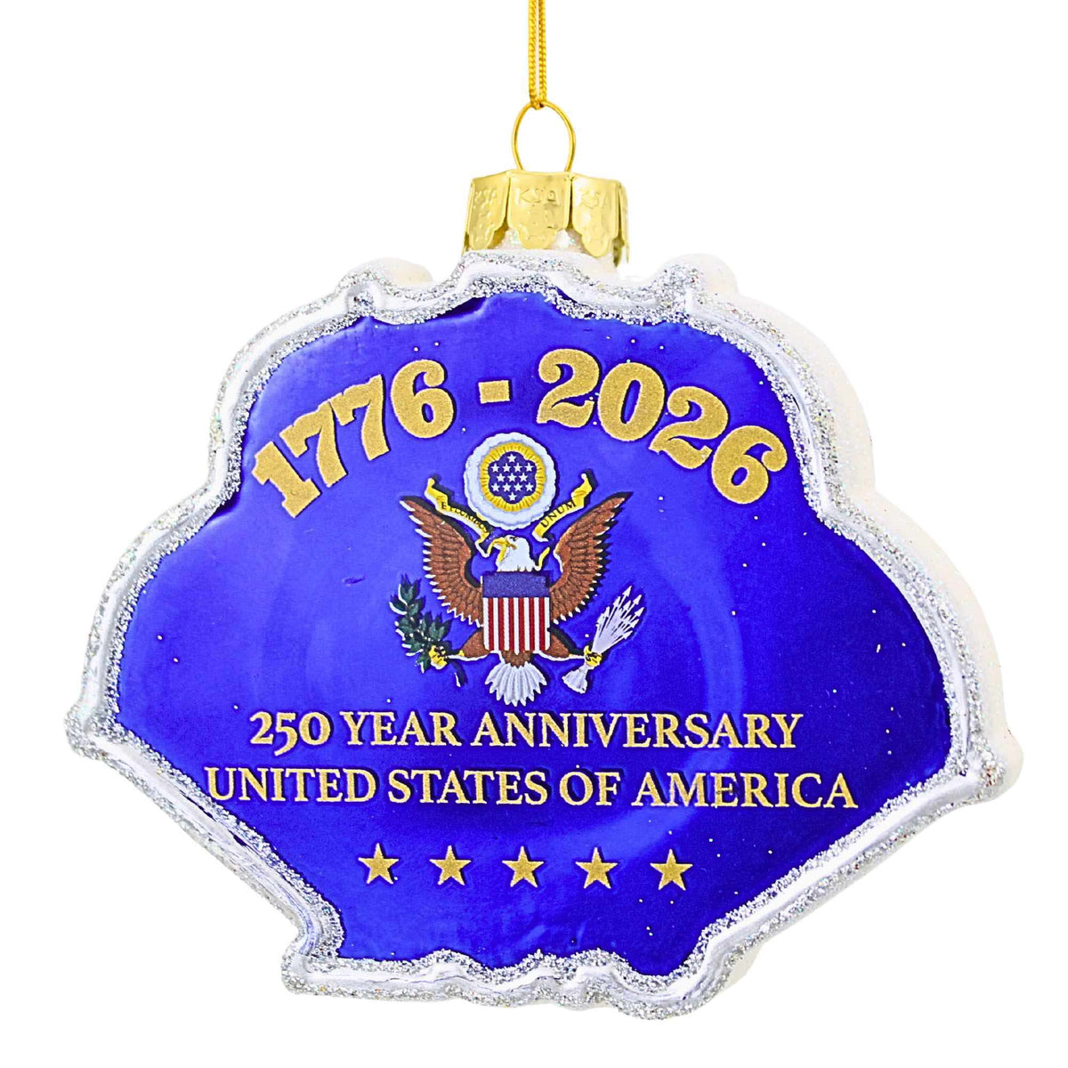 Kurt S. Adler Glass 250Th Anniversary U.S. Flag Ornament - - SBKGifts.com