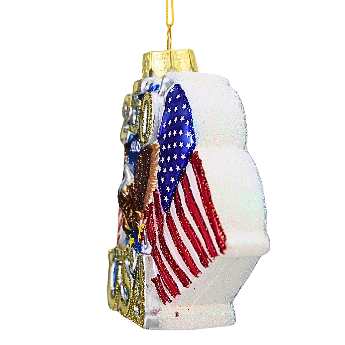 Kurt S. Adler Glass 250Th Anniversary U.S. Flag Ornament - - SBKGifts.com