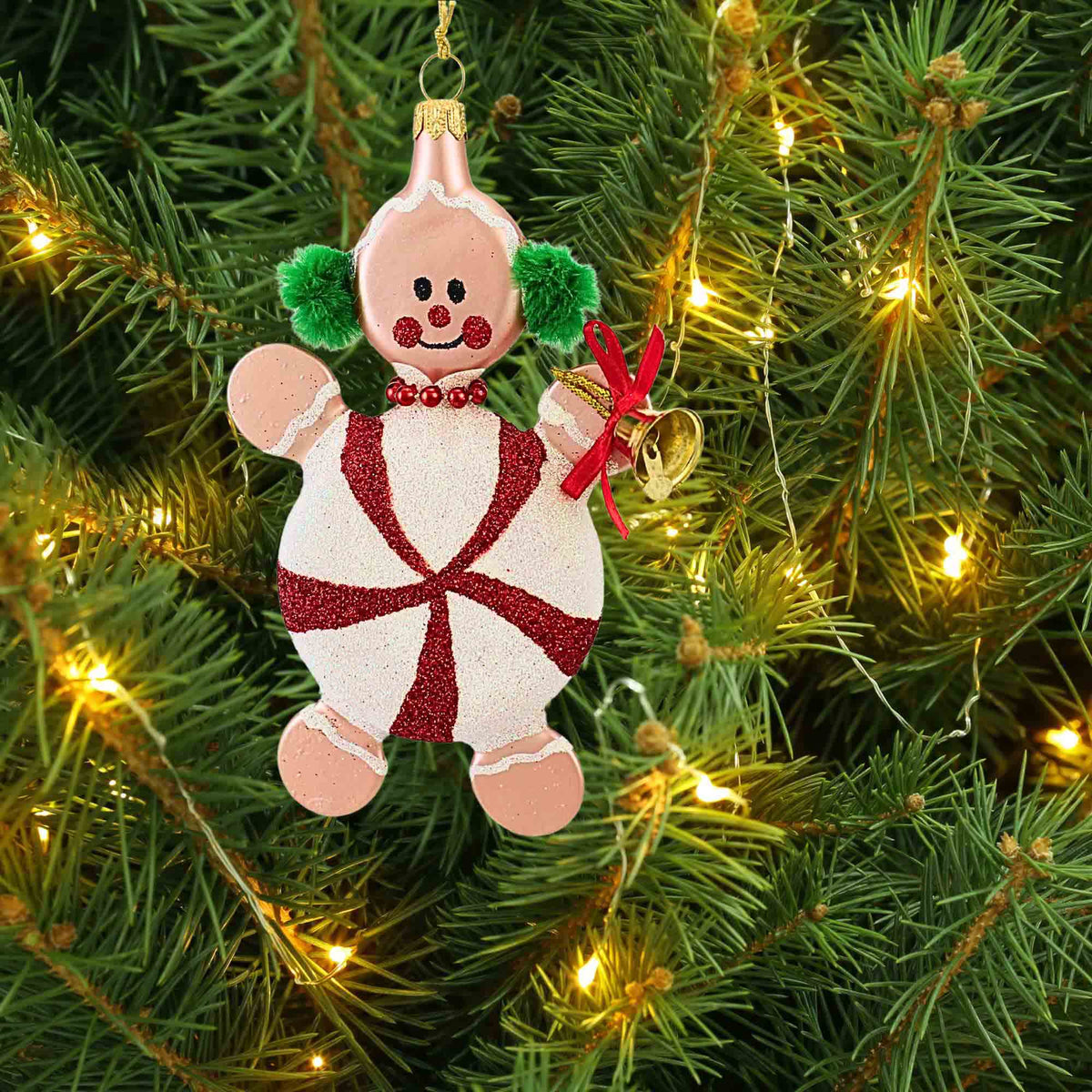 De Carlini Italian Ornaments Holly Ginger Snap - - SBKGifts.com