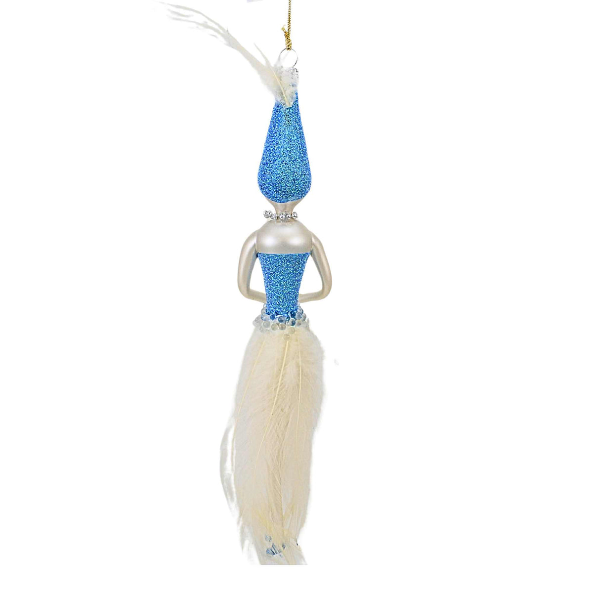 De Carlini Italian Ornaments Feathers & Frost - - SBKGifts.com