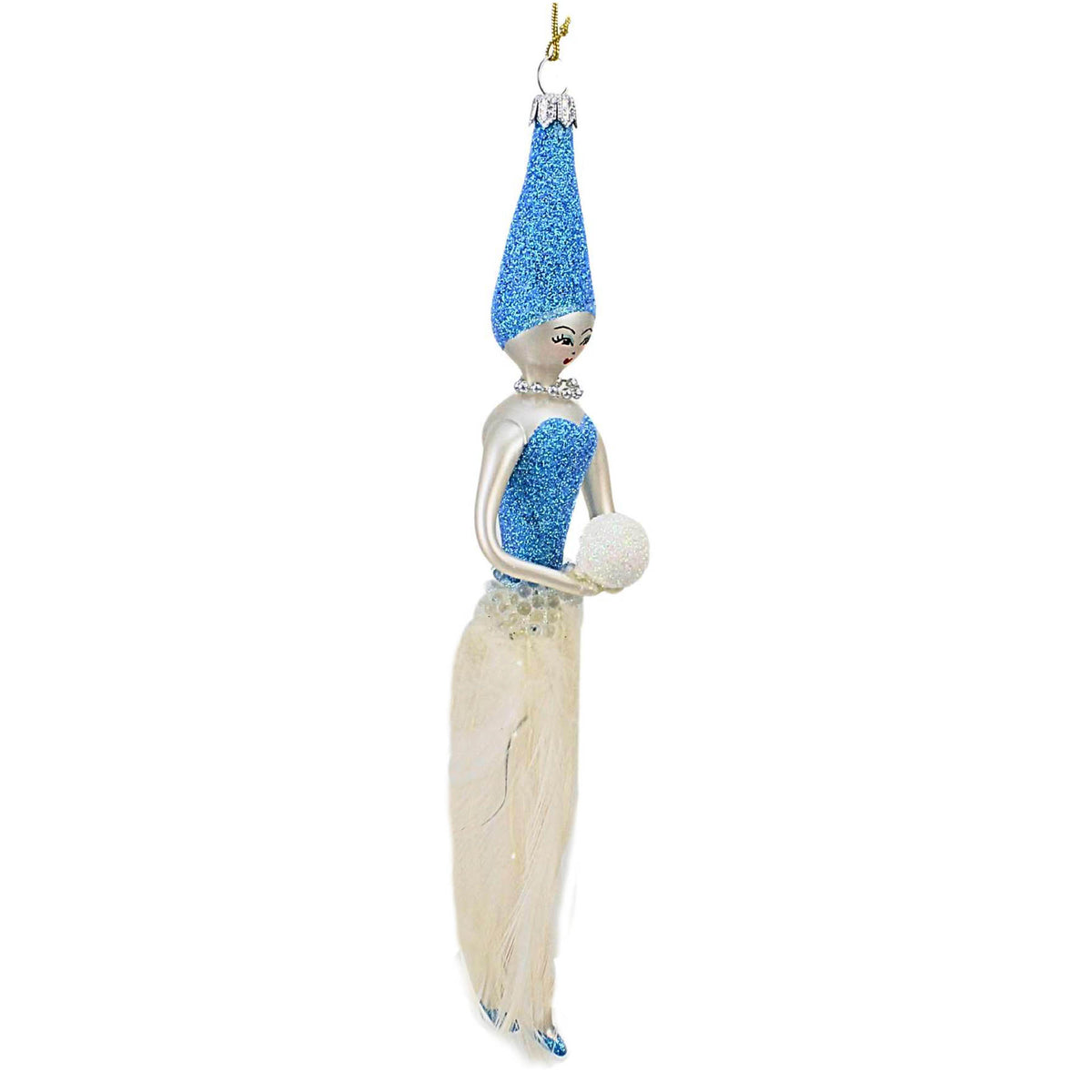 De Carlini Italian Ornaments Feathers & Frost - - SBKGifts.com