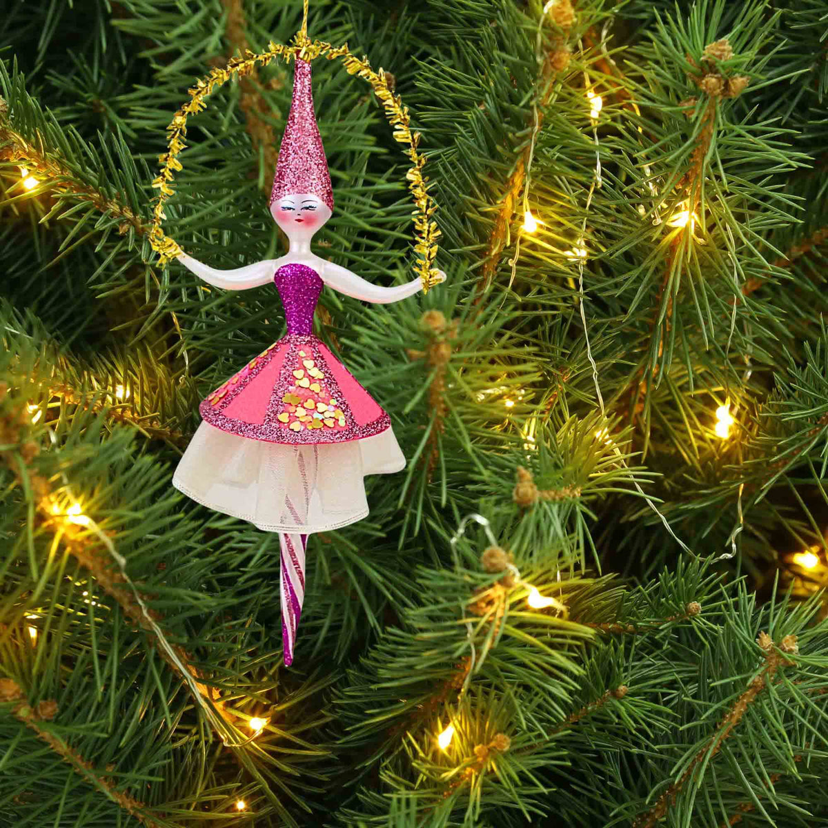De Carlini Italian Ornaments Marvelous Miss Mistlemagic - - SBKGifts.com