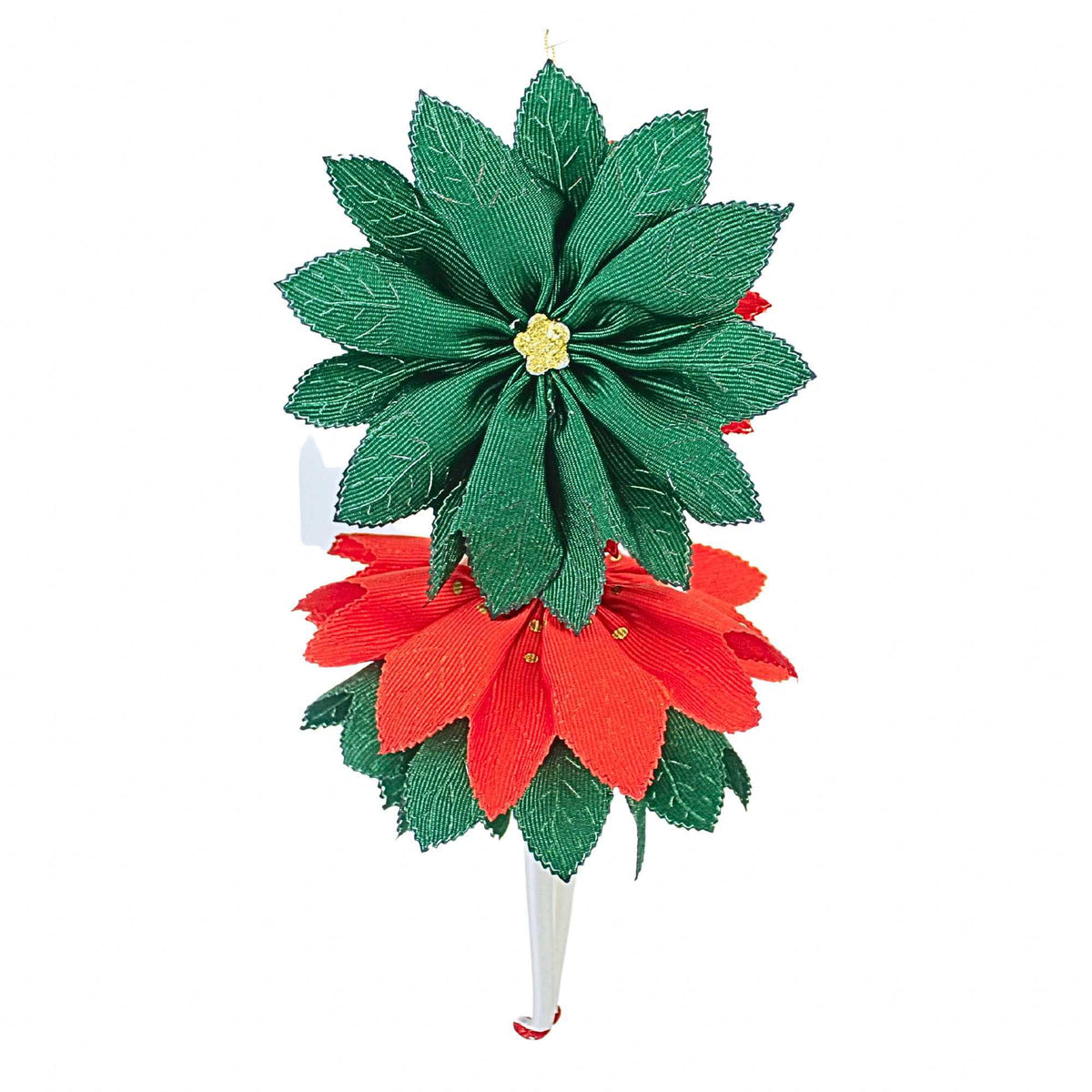 De Carlini Italian Ornaments Serafina Poinsettia - - SBKGifts.com