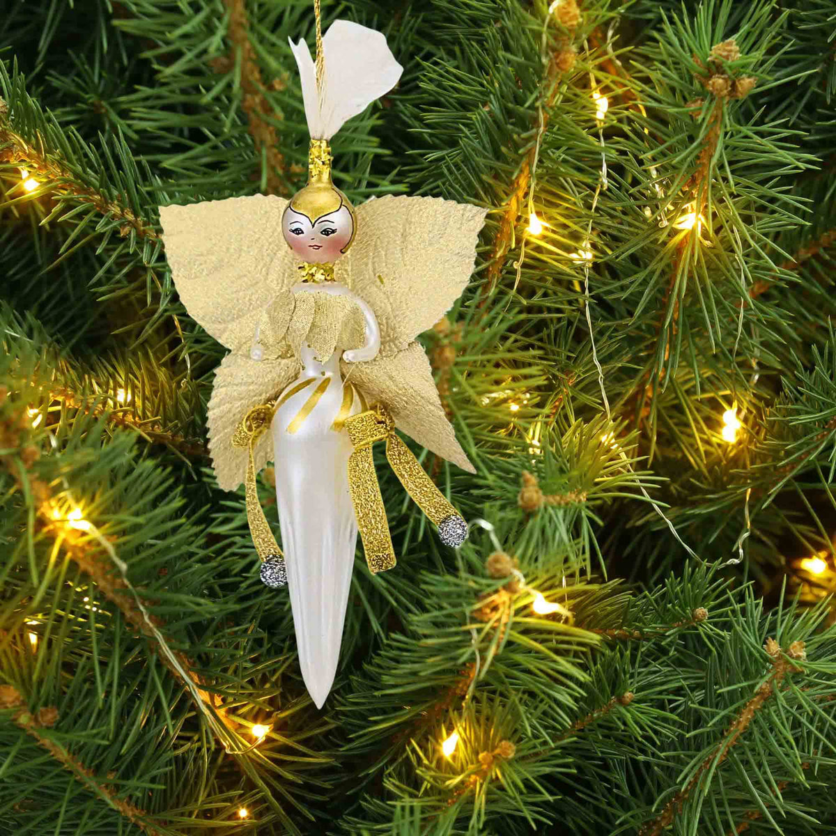 De Carlini Italian Ornaments Dame Amberleaf - - SBKGifts.com