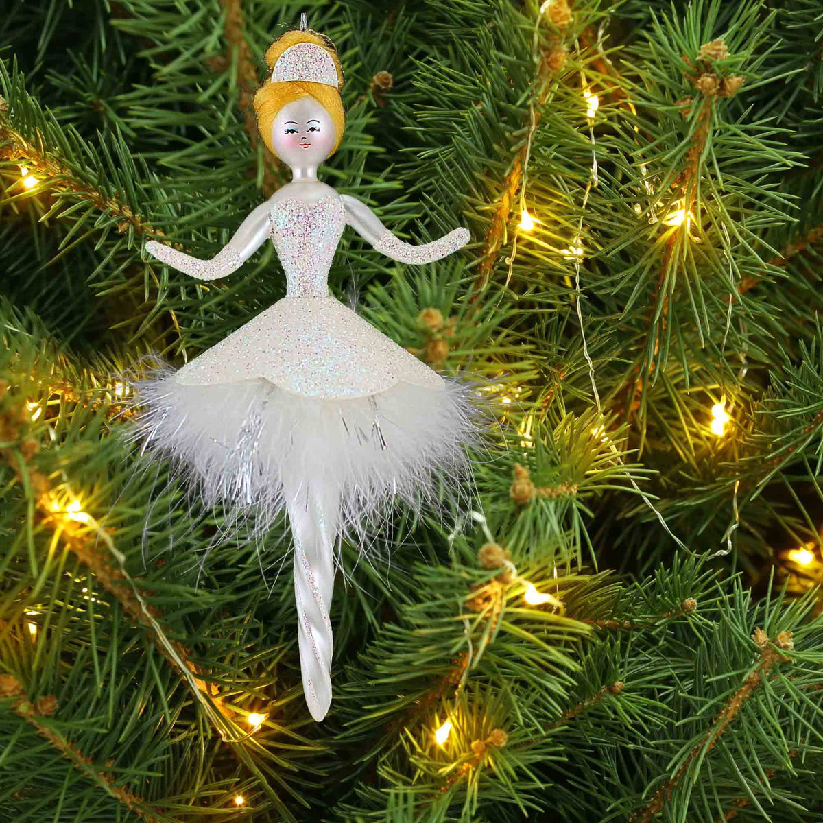 De Carlini Italian Ornaments Audrey Snowcap - - SBKGifts.com