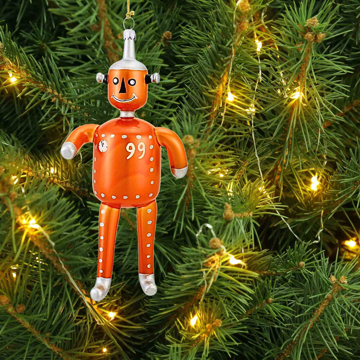 De Carlini Italian Ornaments Blinky Bot 99 - - SBKGifts.com